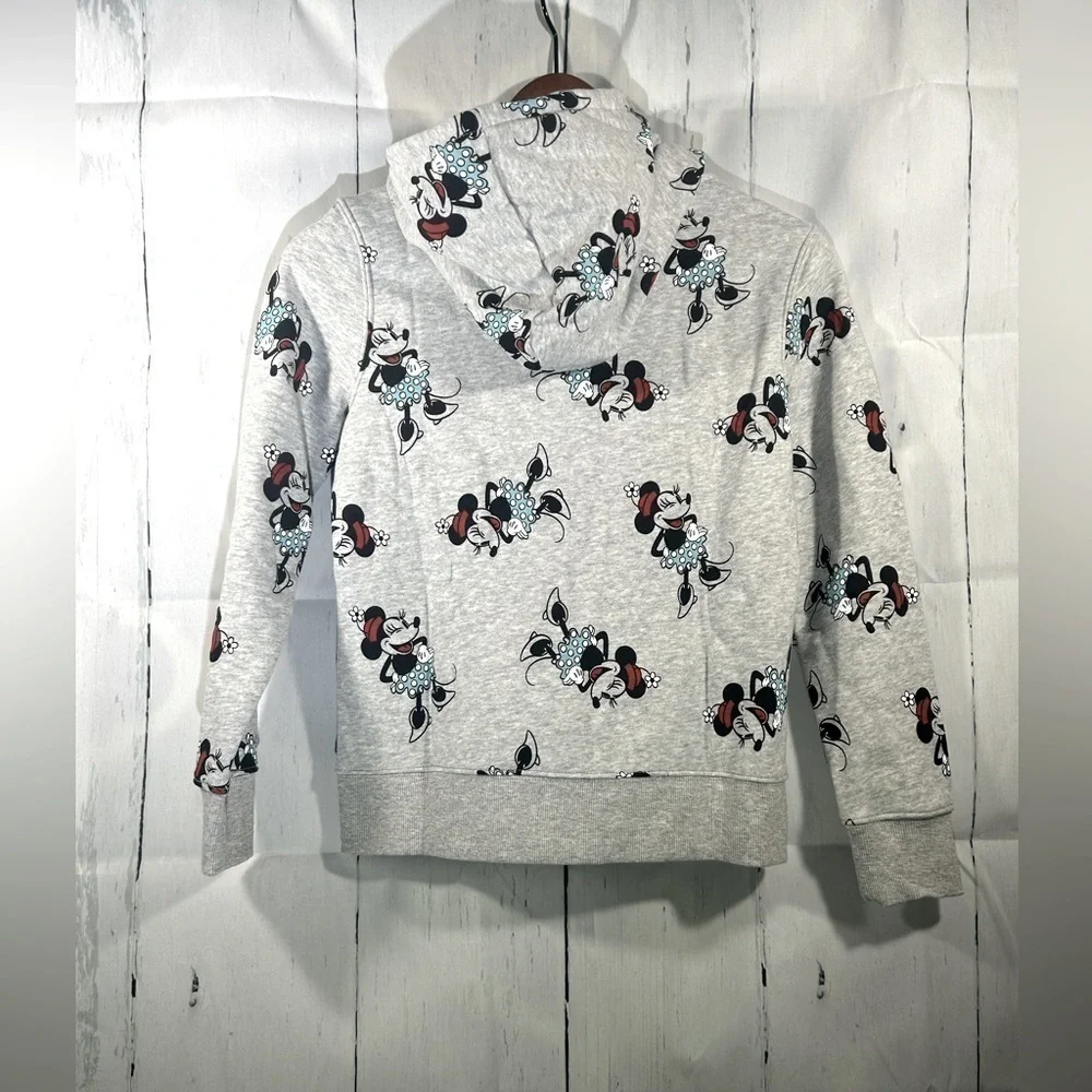 Disney Toddler Fleece Full Zip Up Hoodie Sweatshirt Outdoor Minnie Mouse XS 4/5